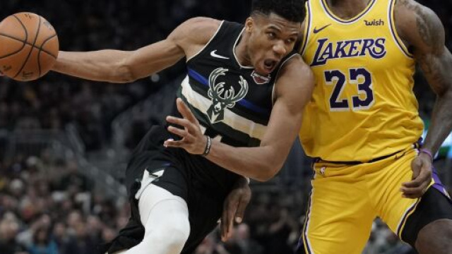Lebron James e Giannis Antetokounmpo.