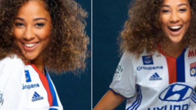 Virginie Sainsily, la chroniqueuse de L'Equipe du Soir se moque de l'OL et fait le buzz. ©virginiesainsily_Instagram Capture Montage photo