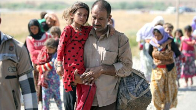 Migranti yazidi liberi da Daesh.