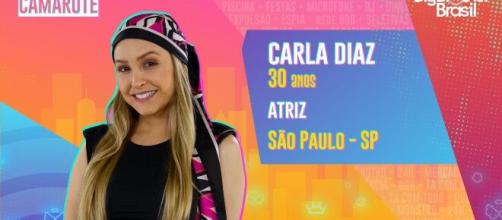 'BBB21': Carla Diaz tem 30 anos. (Reprodução/TV Globo)