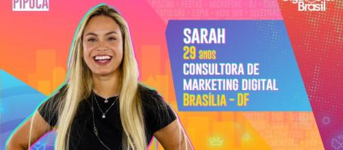 Sarah é participante do 'BBB21'. (Reprodução/TV Globo)
