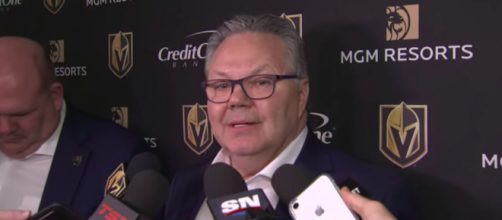 Golden Knights GM Kelly McCrimmon takes over after whole coaching staff has to isolate. ©Sportsnet YouTube Capture