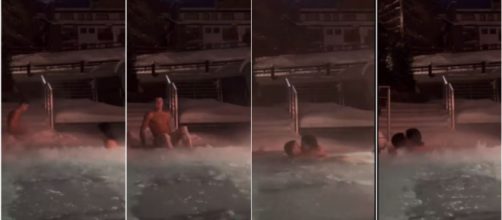 Après la polémique, la vidéo de Cristiano et Georgina dans la piscine fait le buzz - ©captures d'écran vidéo Instagram