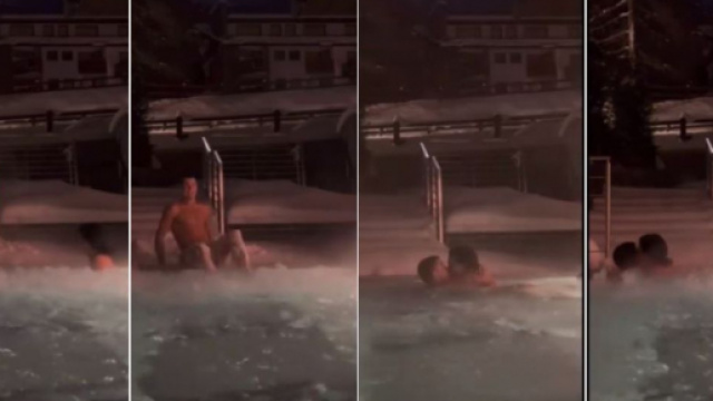 Après la polémique, la vidéo de Cristiano et Georgina dans la piscine fait le buzz - ©captures d'écran vidéo Instagram