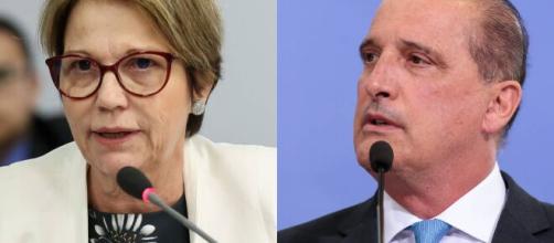 Bolsonaro exonera Onyx e Tereza Cristina para participarem da eleição na Câmara. (Arquivo Blasting News)
