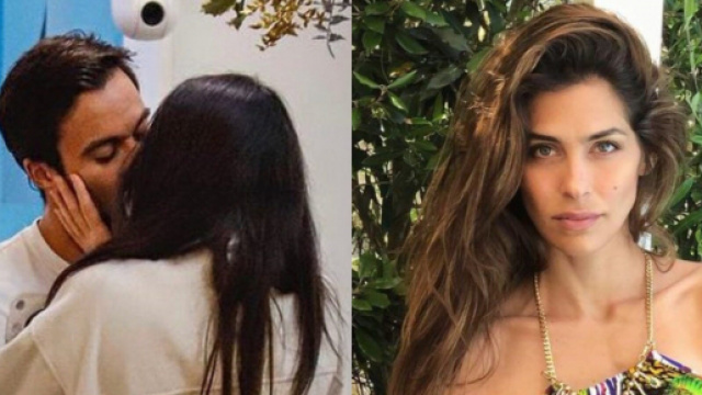 A sinistra Pierpaolo Pretelli bacia Giulia Salemi, a destra Ariadna Romero, ex del gieffino.