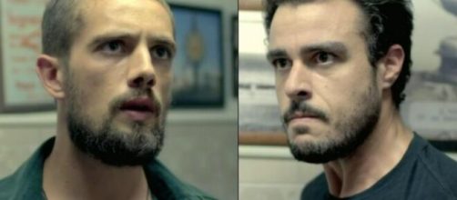 Vicente e Enrico em 'Império'. (Fotomontagem)