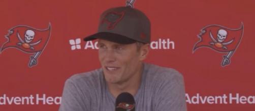 Brady led the Buccaneers to a 45-17 win over the Dolphins (Image source: Tampa Bay Buccaneers/YouTube)