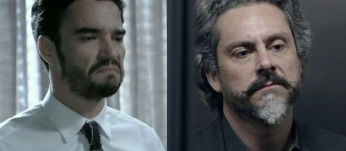Pedro e Zé em 'Império' (Fotomontagem/Reprodução/TV Globo)