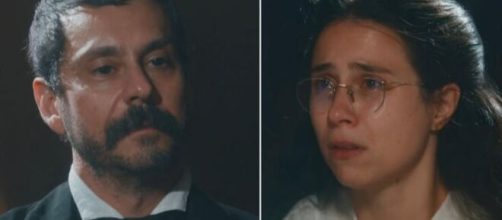 Tonico e Dolores em 'Nos Tempos do Imperador' (Fotomontagem/Reprodução/TV Globo)