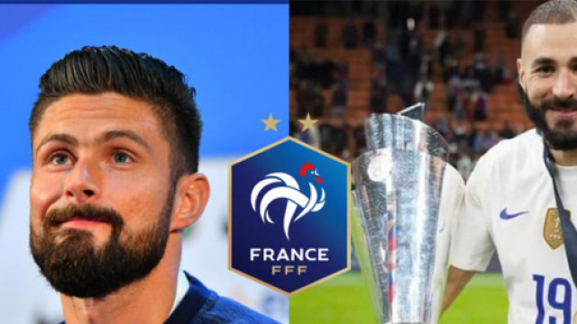 Olivier Giroud pas en froid avec Karim Benzema. (crédit Twitter)