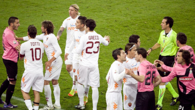 Juventus - Roma, una foto della semifinale di Coppa Italia 2012.