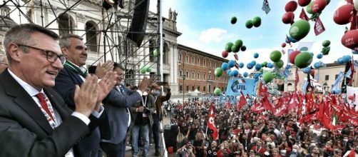 I sindacati in piazza a Roma: “Siamo 200mila”.