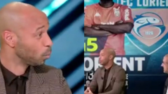 Thierry Henry en forme sur le plateau de Prime Video. (crédit Twitter)
