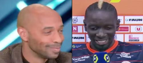 Thierry Henry et Mamadou Sakho en plein échange. (crédit Twitter)