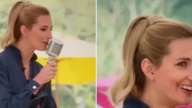 Marie Portolano sur le plateau du Meilleur Pâtissier (crédit Twitter).