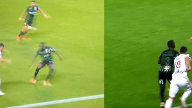 Cherki en feu contre le RC Lens en Ligue 1. (crédit Twitter)