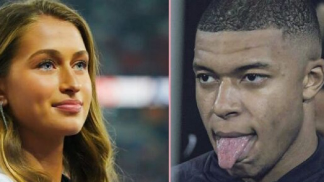 Kylian Mbappé très proche d'une joueuse, pendant PSG-LOSC (captures YouTube)