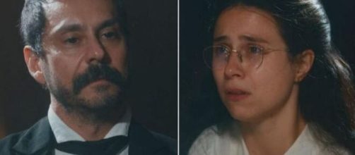 Tônico e Dolores em 'Nos Tempos do Imperador' (Fotomontagem/Reprodução/TV Globo)