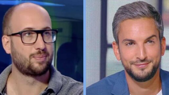 Mathieu Grégoire dézingue 'le mytho' Thibaud Vézirian (capture YouTube et montage photo)
