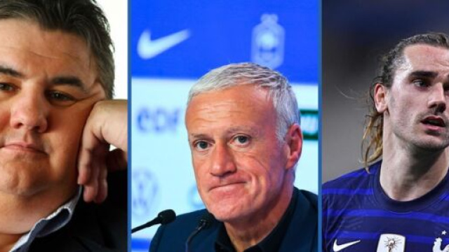 Pierre Ménès se paye Griezmann et Deschamps (capture YouTube et montage photo)