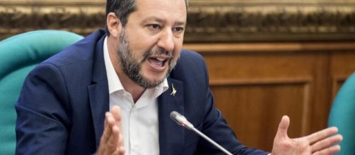 Matteo Salvini soddisfatto dopo l'incontro con Draghi.