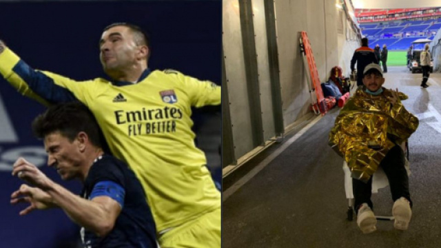 Anthony Lopes a blessé un fan de l'OL malgré lui. (crédit Twitter)