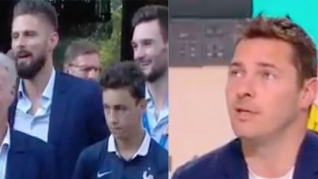 Ludovic Obraniak se moque de Deschamps en plein direct. (Crédit L'Equipe de Greg, Twitter)