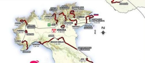 Percorso del Giro d'Italia 2022.