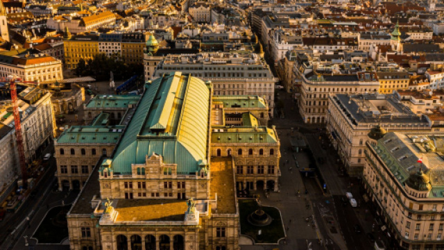 Una veduta di Vienna dall'alto.