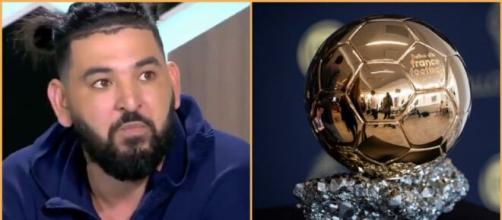 Mohamed Henni fait fuiter le gagnant du Ballon d'Or (captures YouTube et montage photo)