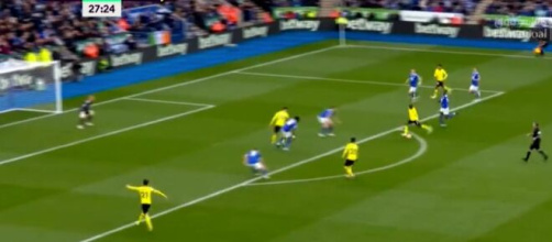 Kanté auteur d'un très joli but contre Leicester. (crédit Twitter)
