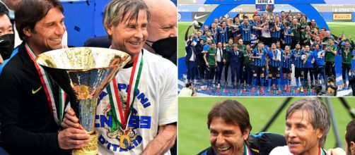 Antonio Conte e le immagini dello vittoria del campionato.