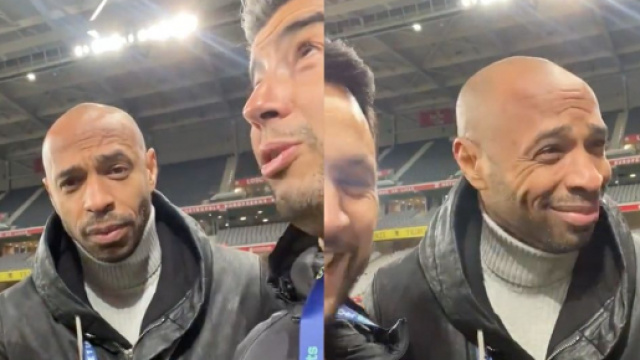 Thierry Henry en forme avant la rencontre entre Lille et Nantes. (crédit Twitter Karim Bennani)