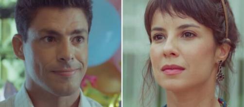 Christian e Lara em 'Um Lugar ao Sol' (Fotomontagem/Reprodução/TV Globo)