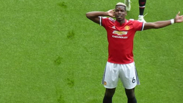 Paul Pogba lors du match Manchester United - Arsenal https://creativecommons.org/licenses/by-sa/4.0