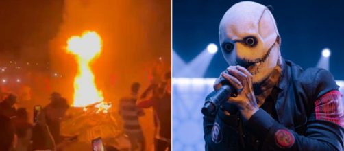 Gli Slipknot costretti a interrompere il loro show per un incendio causato dal pubblico
