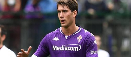 In foto Dusan Vlahovic, giocatore della Fiorentina.