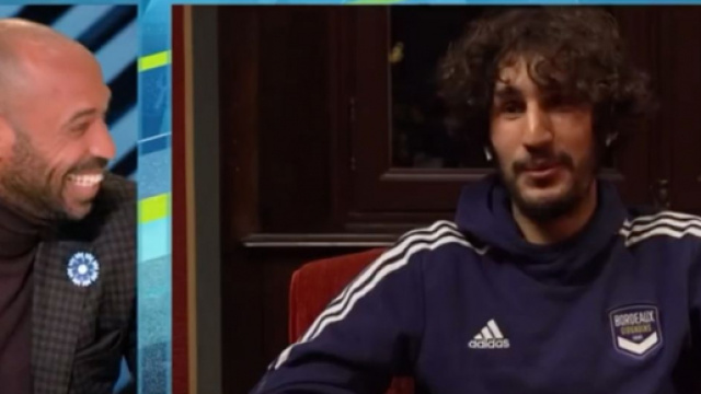 Yacine Adli charrie Thierry Henry sur le plateau de Prime Vid&eacute;o. (cr&eacute;dit Twitter)