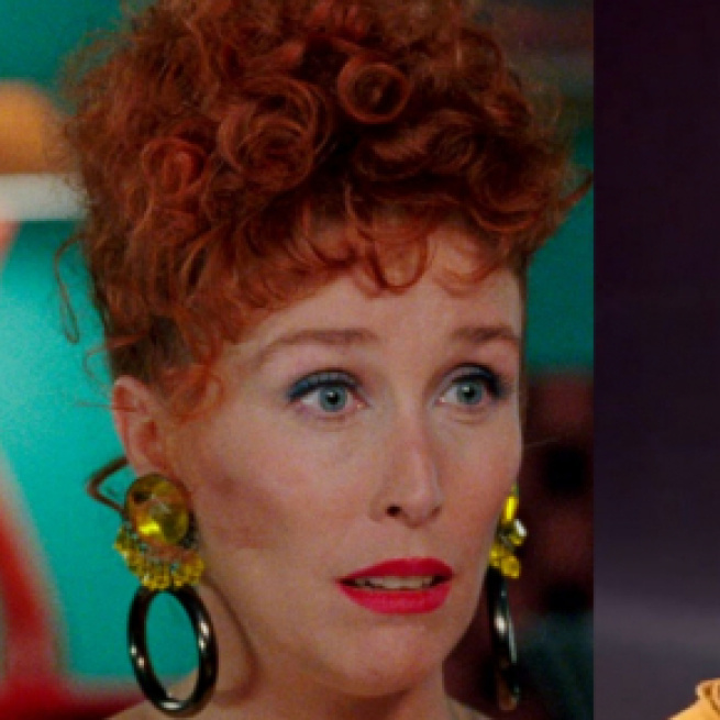 Verónica Forqué en la película de Almodóvar 'Kika', y en su última aparición en 'Masterchef Celebrity' (Collage capturas)