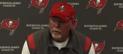 Arians and the Buccaneers improved to 10-3 on the season (Image source: Tampa Bay Buccaneers/YouTube)
