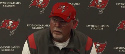 Arians and the Buccaneers improved to 10-3 on the season (Image source: Tampa Bay Buccaneers/YouTube)