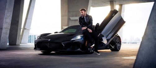 David Beckham et sa Maserati MC20 - Source : capture d'écran, Twitter