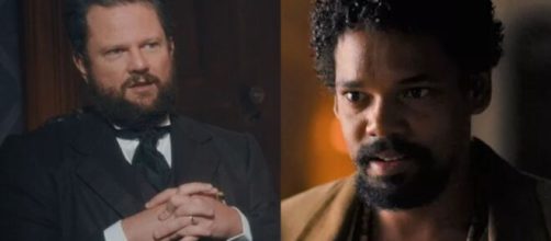 Pedro e Samuel em 'Nos Tempos do Imperador' (Fotomontagem/Reprodução/TV Globo)