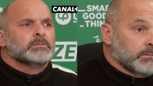 Pascal Dupraz agacé par la question d'un journaliste en conférence de presse. (crédit Twitter)