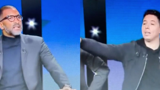 Samir Nasri et Habib Beye pas d'accord sur le plateau de Canal+ (crédit Canal+)