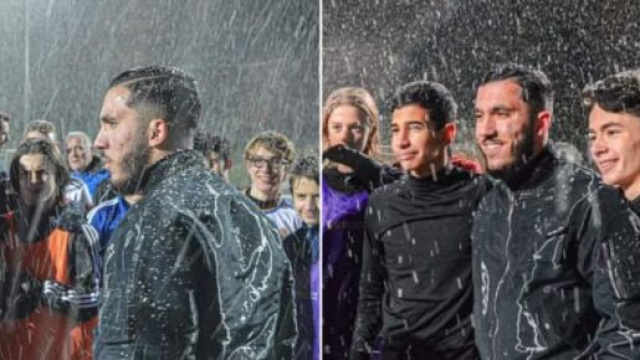 Malgr&eacute; la neige et -2&deg;C, Cherki joue avec les U17 d'un club de Lyon (captures YouTube)