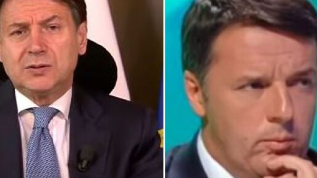 Giuseppe Conte e Matteo Renzi.