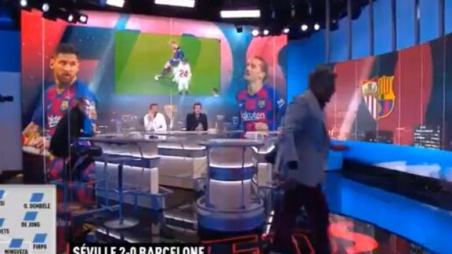 'Laisse-moi parler', Eric Blanc embrouille Bertrand Latour en direct et quitte le plateau. © Capture d'écran L'Equipe du soir