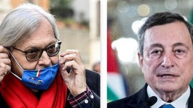 Vittorio Sgarbi boccia la lista dei ministri del governo Draghi.